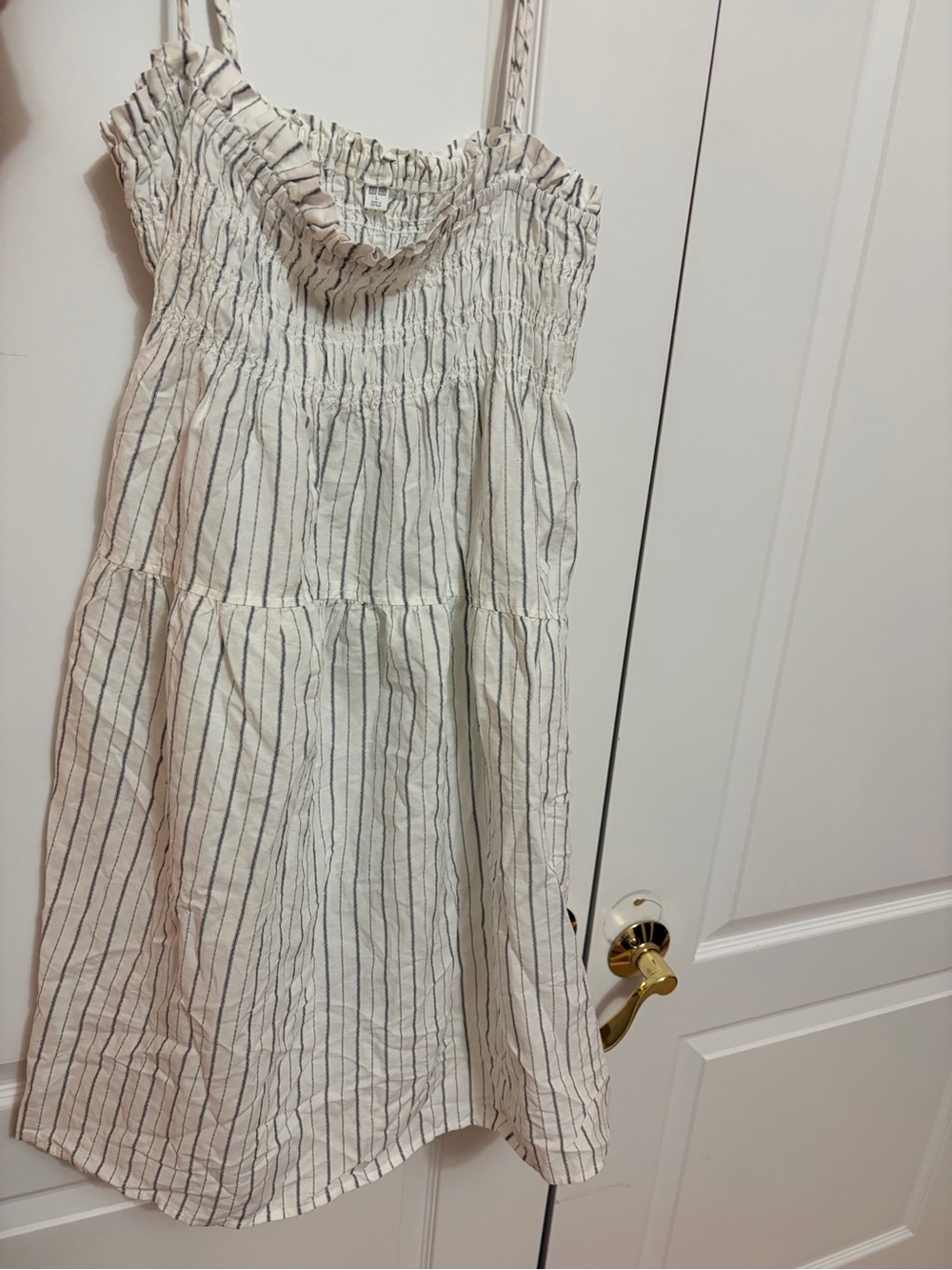 H&M Cream Dress with Navy Stripes